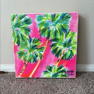 Lilly Pulitzer Palm Tree Canvas Art
